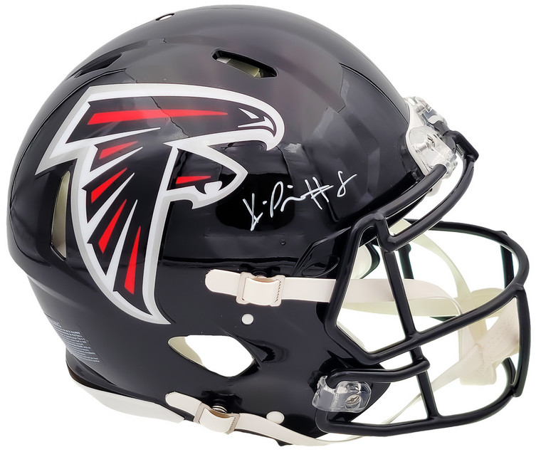 Kyle Pitts Atlanta Falcons Autographed Black Full Size Authentic Speed Helmet