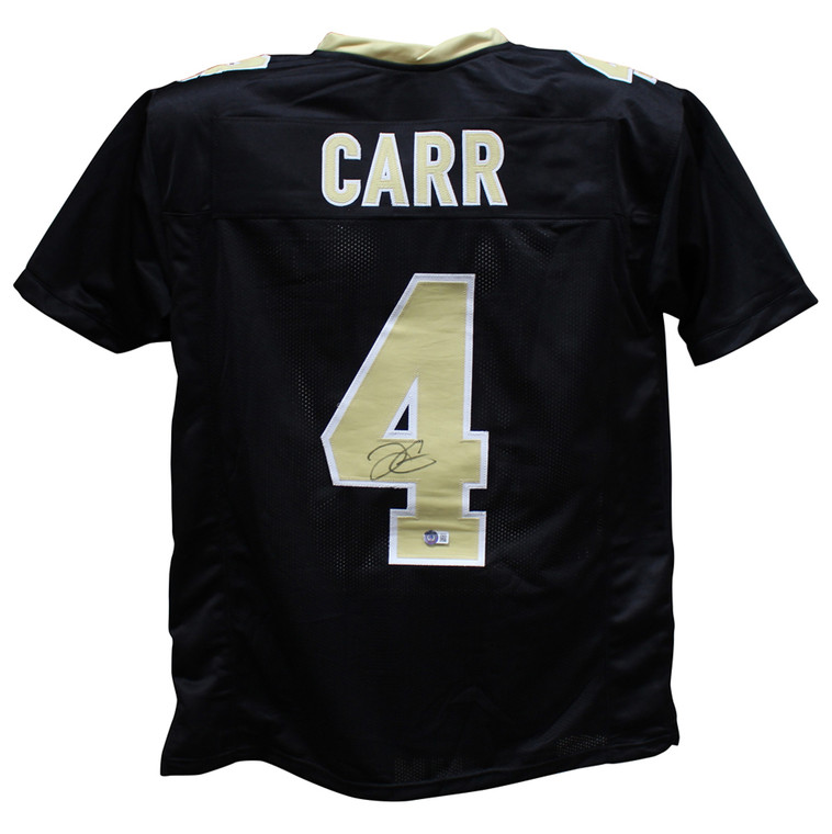 Derek Carr New Orleans Saints Autographed Pro Style Black XL Jersey