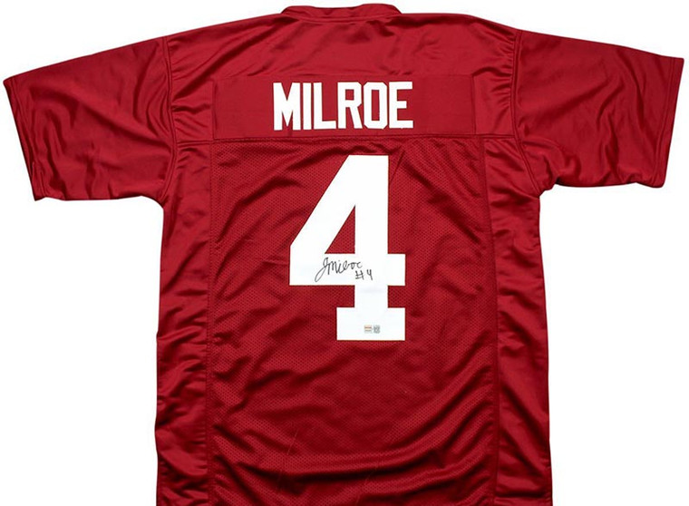 Jalen Milroe Alabama Crimson Tide Autographed Custom Jersey