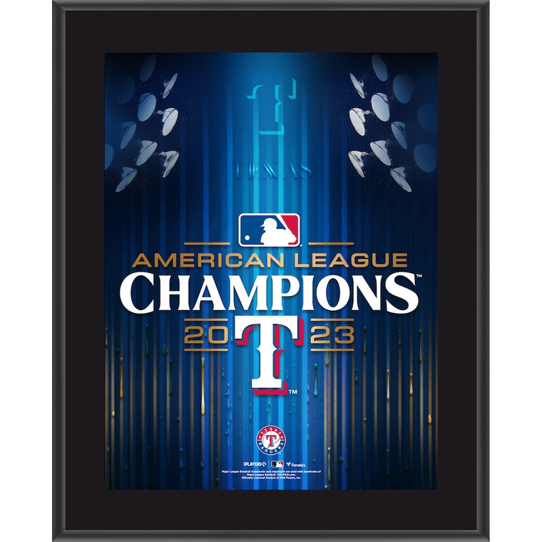 Texas Rangers 2023 American League Champions 10.5" x 13" Sublimated Plaque