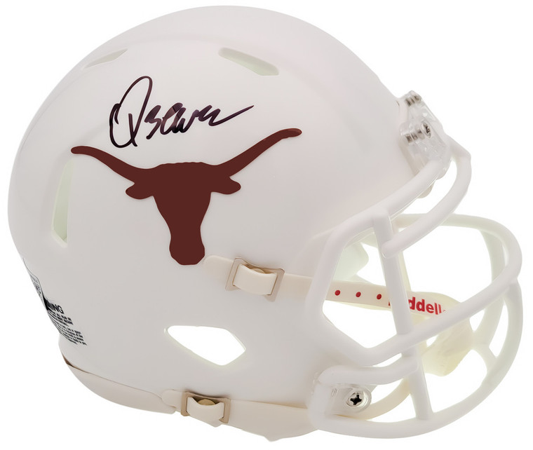 Quinn Ewers Autographed Texas Longhorns White Speed Mini Helmet 