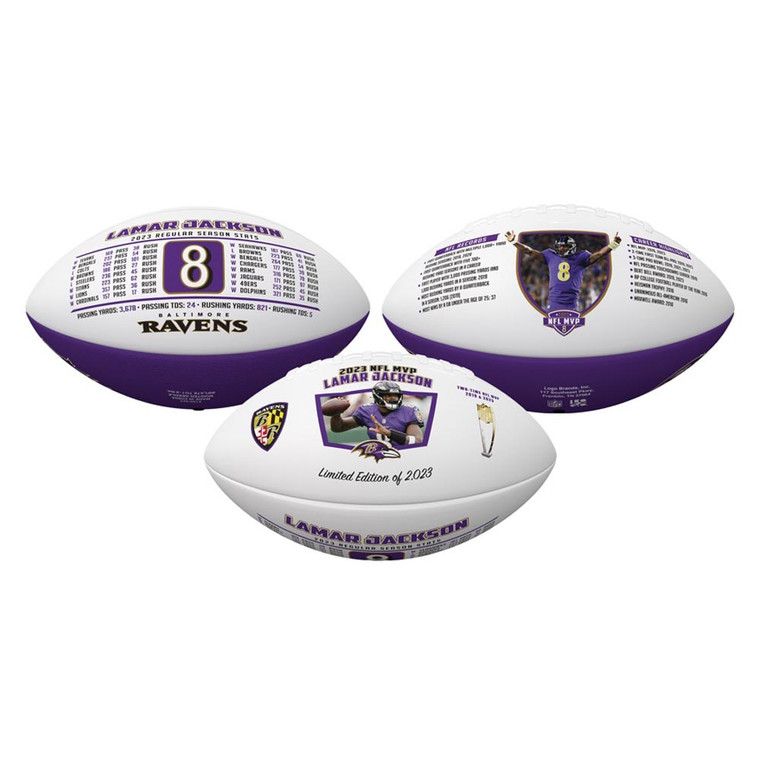 Lamar Jackson Baltimore Ravens 2023 MVP Football Limited Edition Exclusive