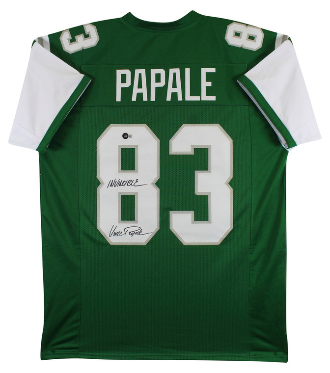 Vince Papale Philadelphia Eagles Autographed Pro Style Jersey "Invincible" Inscription