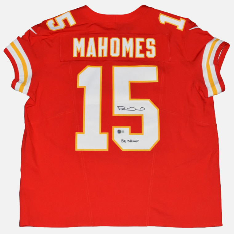 Patrick Mahomes Kansas City Chiefs Autographed Nike Elite Jersey "3x SB MVP" Inscription