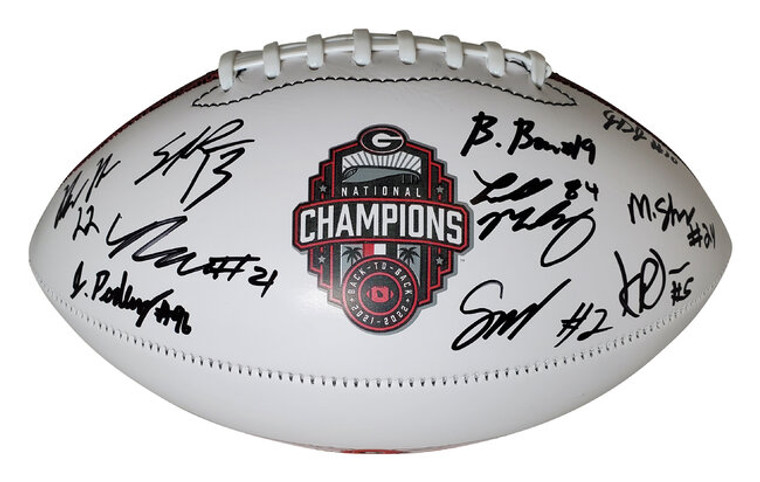 Georgia Bulldogs 2022 National Champions Team Autographed Football