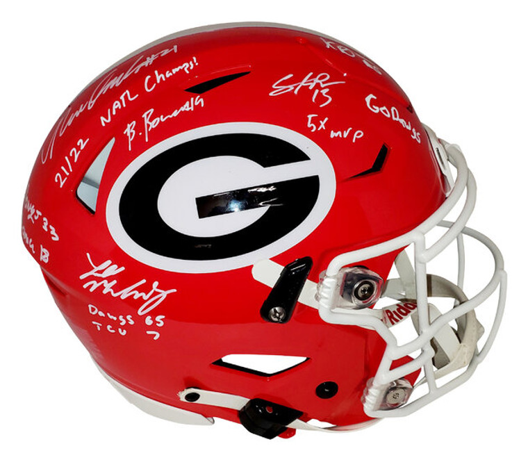 Georgia Bulldogs 2022 National Champions Team Autographed Speed Flex Helmet