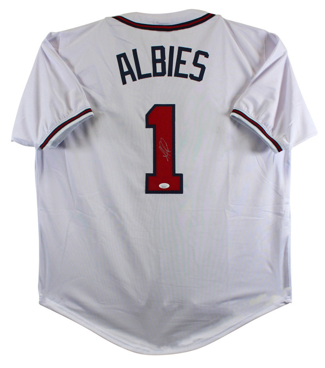 Ozzie Albies Atlanta Braves Autographed Authentic White Pro Style Jersey