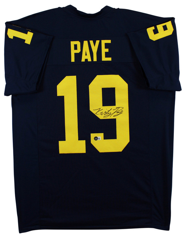 Kwity Paye Michigan Wolverines Autographed Navy Jersey