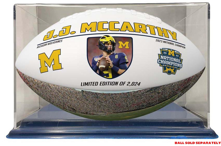 Michigan Wolverines Football Display Case UV Protection Full Size 