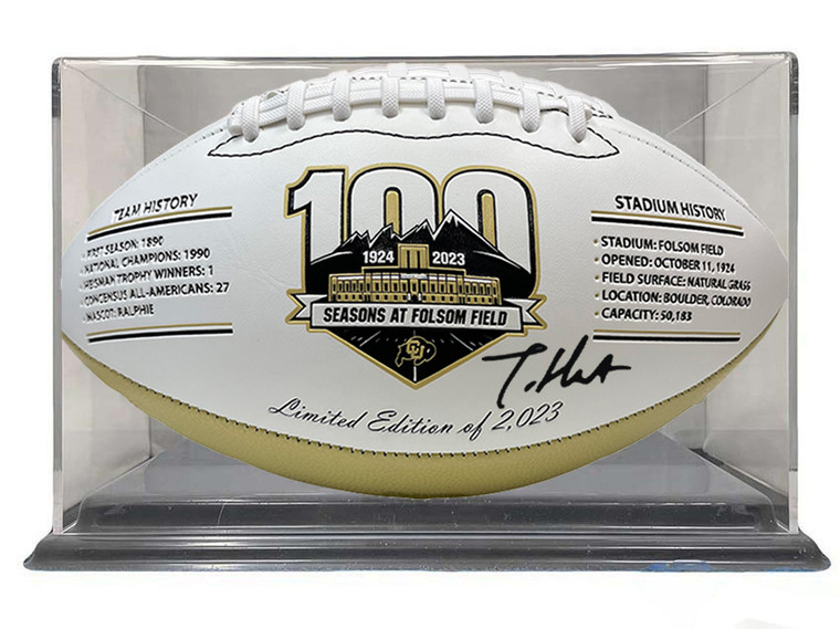 Colorado Buffaloes TH Full Size Football Display Case UV Protection