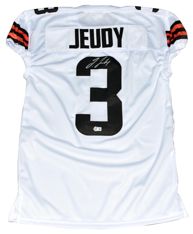 Jerry Jeudy Cleveland Browns Autographed White Game Cut Jersey