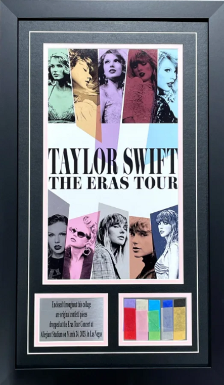 Taylor Swift Authentic Eras Tour Concert Used Confetti Framed Poster Un-Signed 
