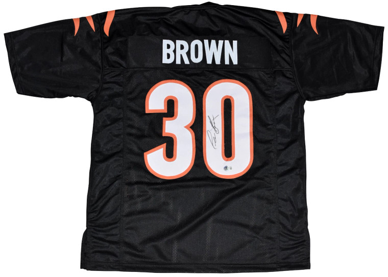 Chase Brown Cincinnati Bengals Autographed Black Jersey
