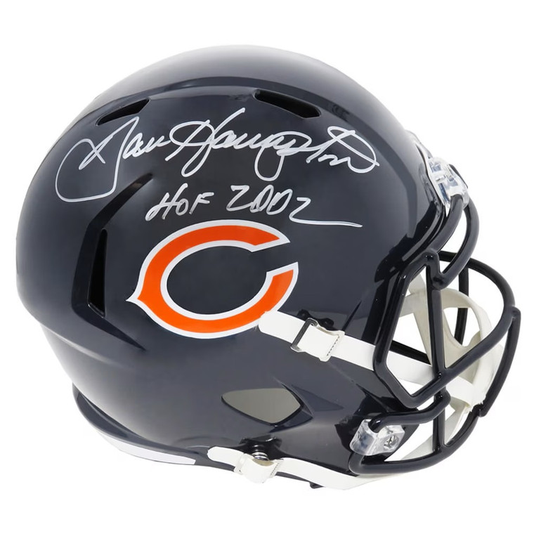 Dan Hampton Autographed Chicago Bears Full Size Replica Speed Helmet w/HOF 2002