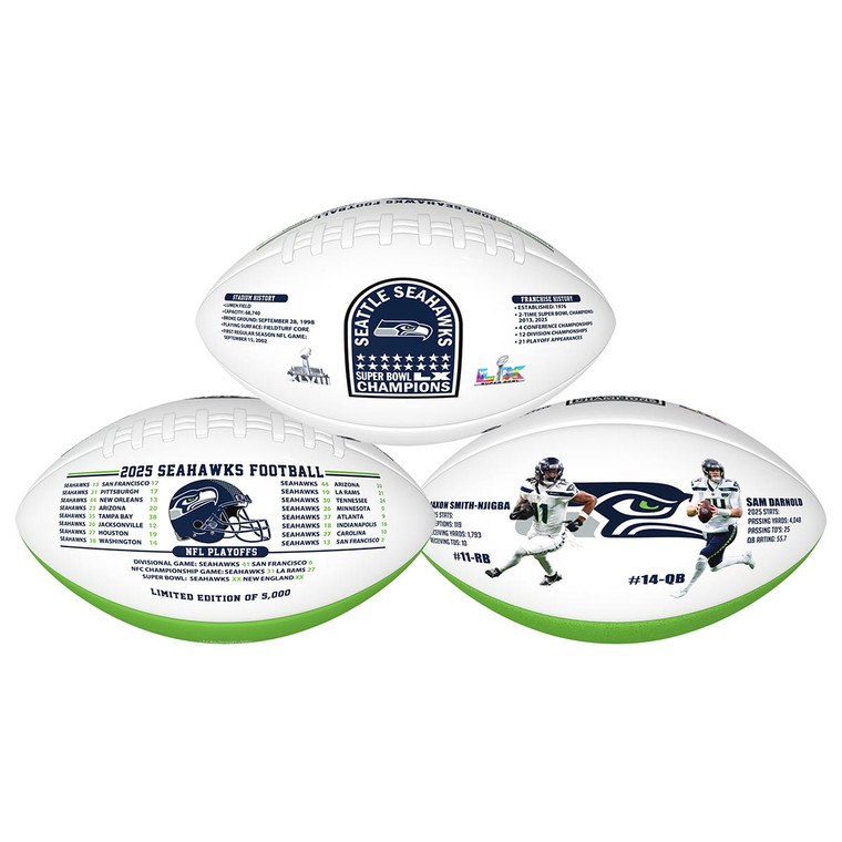 Seattle Seahawks 2025 Super Bowl Champ Limited Edition Football 