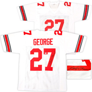 Eddie George Ohio State Buckeyes "Heisman 1995" Autographed White  CustomJersey