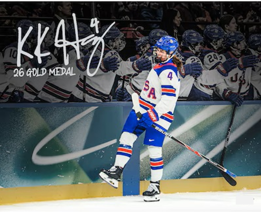 Framed Caroline Harvey Team USA Autographed 16"x20" 2026 Olympic Gold Medal Winner Photograph with "26 Gold Medal" Inscription