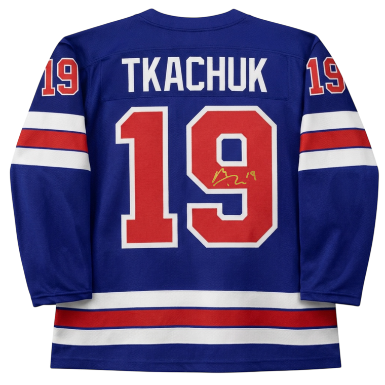 Matthew Tkachuk Autographed Team USA Blue #19 Custom Stitched Jersey