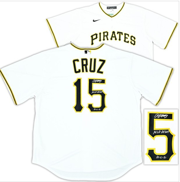 Oneil Cruz Pittsburgh Pirates Autographed White Nike Jersey Size XL "MLB Debut 10-2-21"