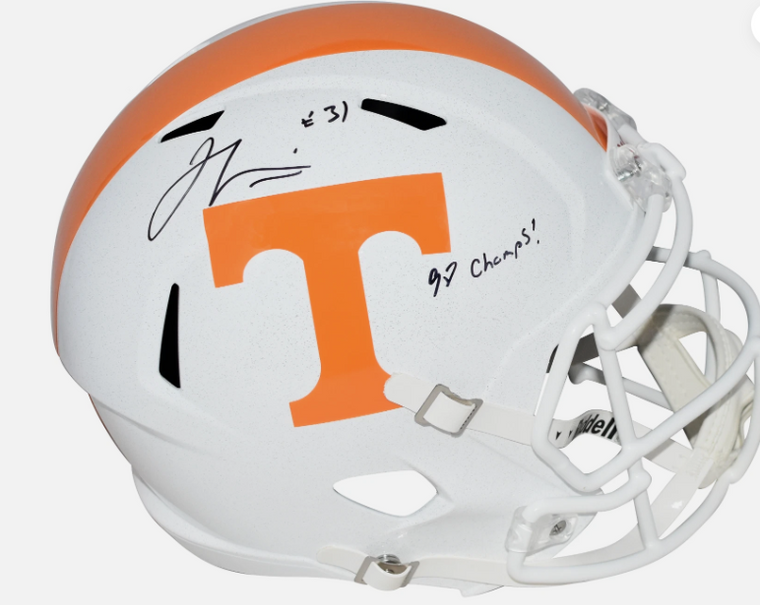 Jamal Lewis Tennessee Volunteers Signed  Speed Replica Helmet with "98 Champs"