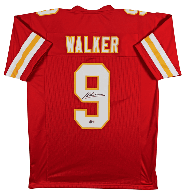 Kenneth Walker III Authentic Autographed Red Pro Style Jersey BAS Witnessed