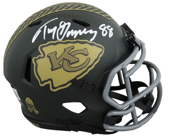 Tony Gonzalez Signed Salaute to Service IV Speed Mini Helmet