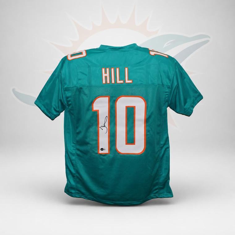 Tyreek Hill Autographed/Signed Pro Style Teal Jersey 