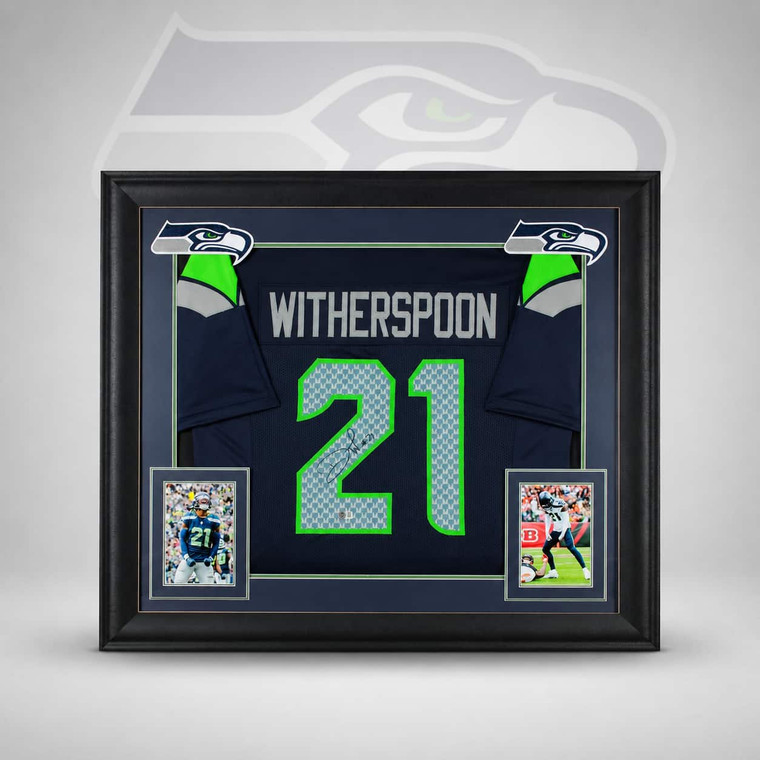 Devon Witherspoon Authentic Signed Navy Pro Style Framed Jersey BAS Witnessed