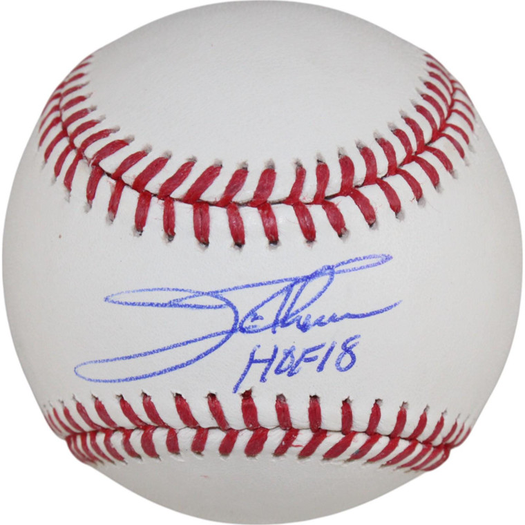 Jim Thome Signed OML Baseball HOF 18 Inscription | Beckett BAS Witnessed Authenticated 
