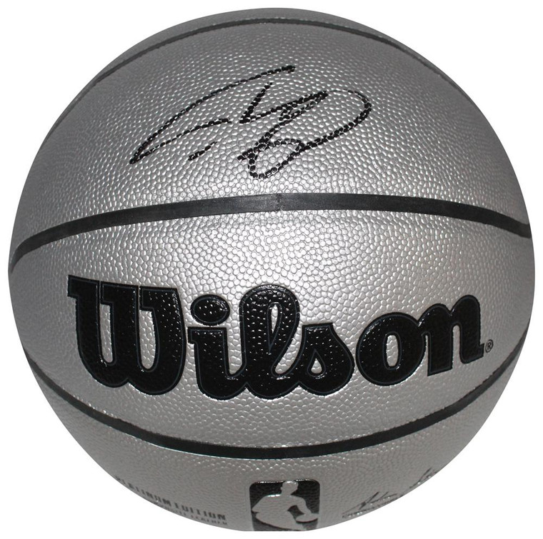 Shaquille O'Neal Signed Los Angeles Lakers Silver Wilson Basketball (BAS COA)
