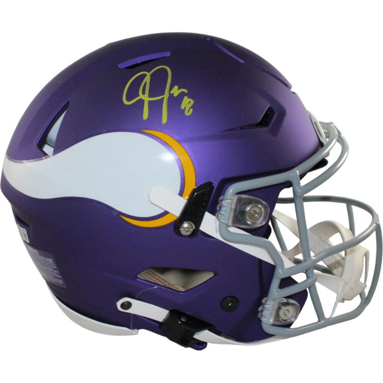 Justin Jefferson Signed Minnesota Vikings SpeedFlex Helmet (BAS Witnessed COA)
