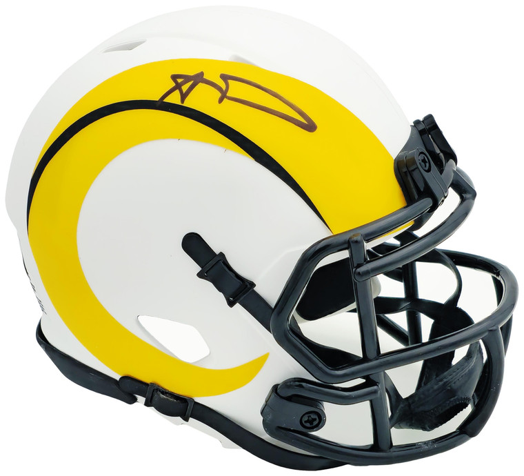 Aaron Donald Signed Rams Lunar Eclipse Speed Mini Helmet Beckett Authenticated

