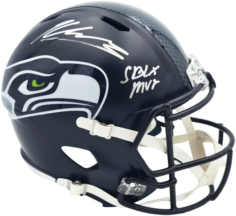 Kenneth Walker III Signed Seahawks Full Size Speed Helmet SB LX MVP Autographed NFL Football Collectible Gift