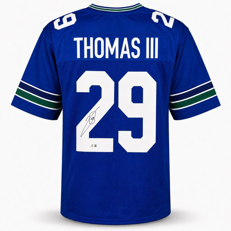 Earl Thomas III Signed Seattle Seahawks Throwback Jersey XL Legion of Boom NFL Memorabilia
