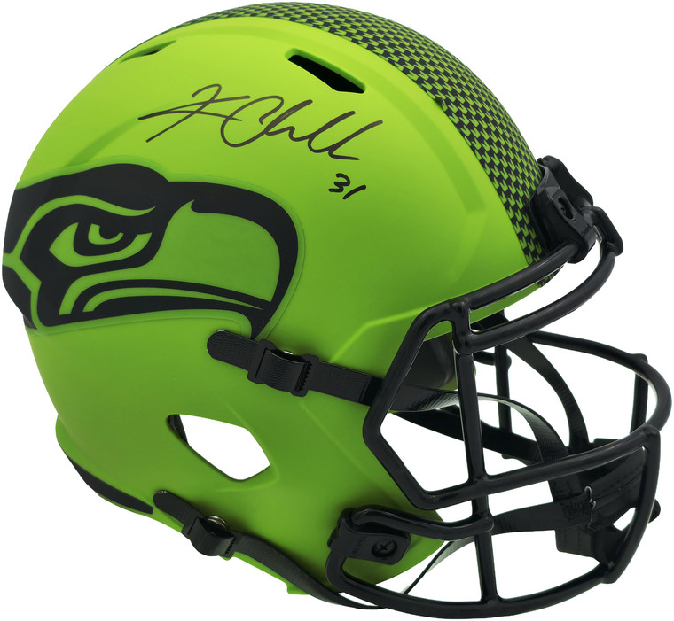 Kam Chancellor Signed Seahawks Rave Green Speed Helmet – Legion of Boom Autograph