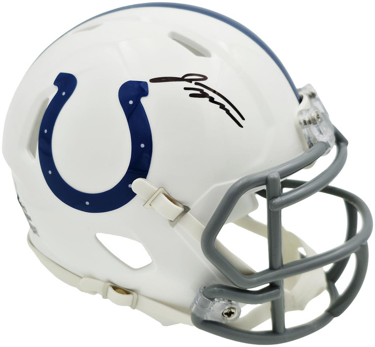 Jonathan Taylor Signed Indianapolis Colts White Speed Mini Helmet Beckett Authenticated
