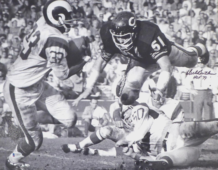 Dick Butkus Signed 16x20 Photo HOF 79 Autographed Chicago Bears NFL Hall of Fame Football Collectible Fan Gift
