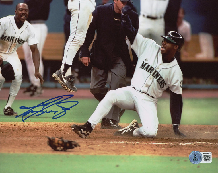 Ken Griffey Jr. Signed 8x10 Photo "The Slide" Seattle Mariners Autographed MLB Memorabilia
