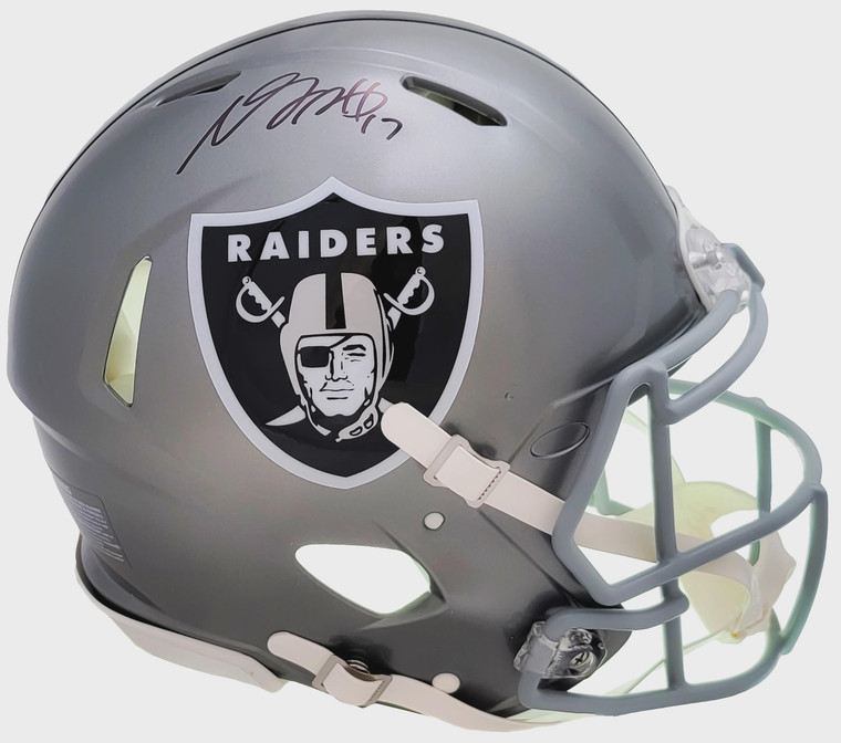 Davante Adams Signed Raiders Flash Speed Helmet – Authentic Autograph Collectible