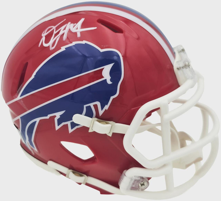 DJ Moore Signed Buffalo Bills Throwback Speed Mini Helmet (1987-01)