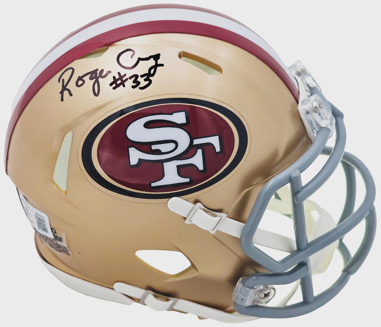 Roger Craig Signed 49ers Gold Speed Mini Helmet #33 (Autographed NFL Collectible)