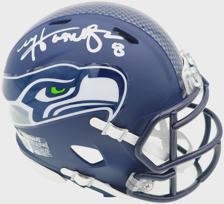 Matt Hasselbeck Signed Seahawks Blue Speed Mini Helmet (Autographed)