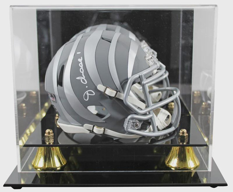 Ja'Marr Chase Signed Bengals Slate Speed Mini Helmet (Display Case)