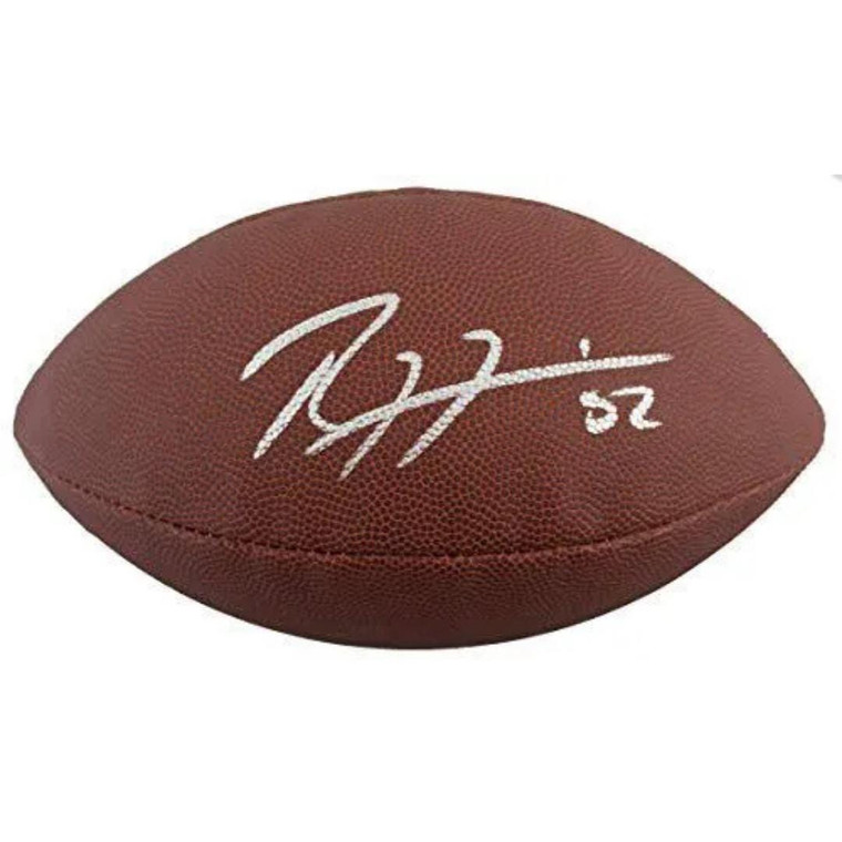 Ray Lewis Signed Wilson Super Grip Football: Hall of Fame Legend (Baltimore Ravens)