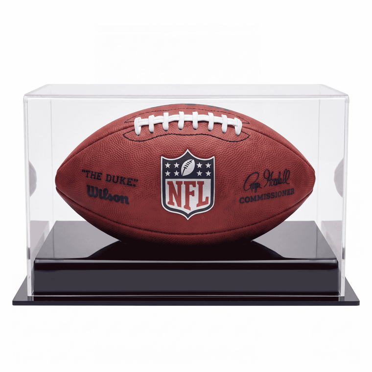 Premium Acrylic Full Size Football Display Case - UV Protection