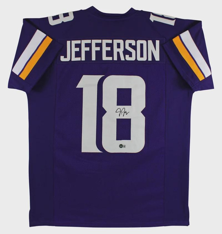 Justin Jefferson Signed Vikings Jersey #18, XL Autographed NFL Collectible
