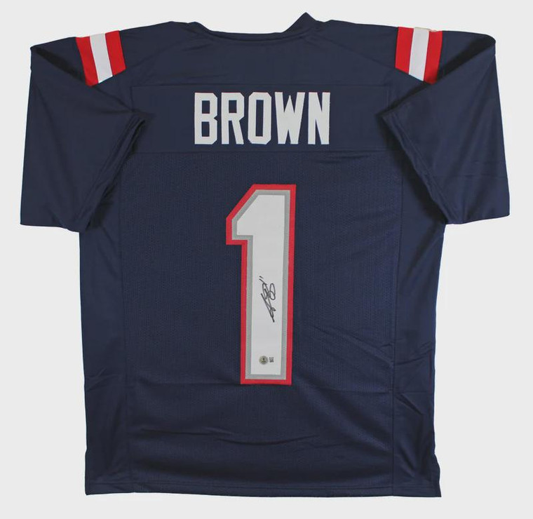 A.J. Brown Signed Patriots Jersey #11, XL Pro Style NFL Memorabilia
