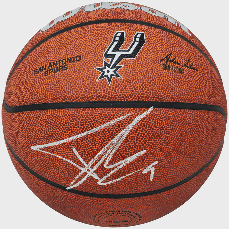 Tony Parker Signed Spurs Basketball: Authentic Leather, Hall of Fame Collectible