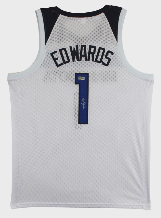 Anthony Edwards Signed Timberwolves Jersey XL