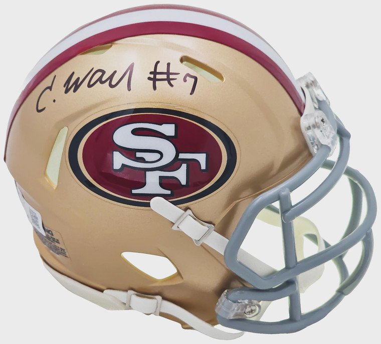 Charvarius Ward Signed 49ers Gold Speed Mini Helmet